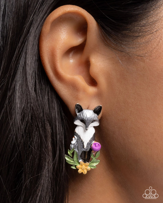 Paparazzi Fox Fanatic - Multi Post Earrings