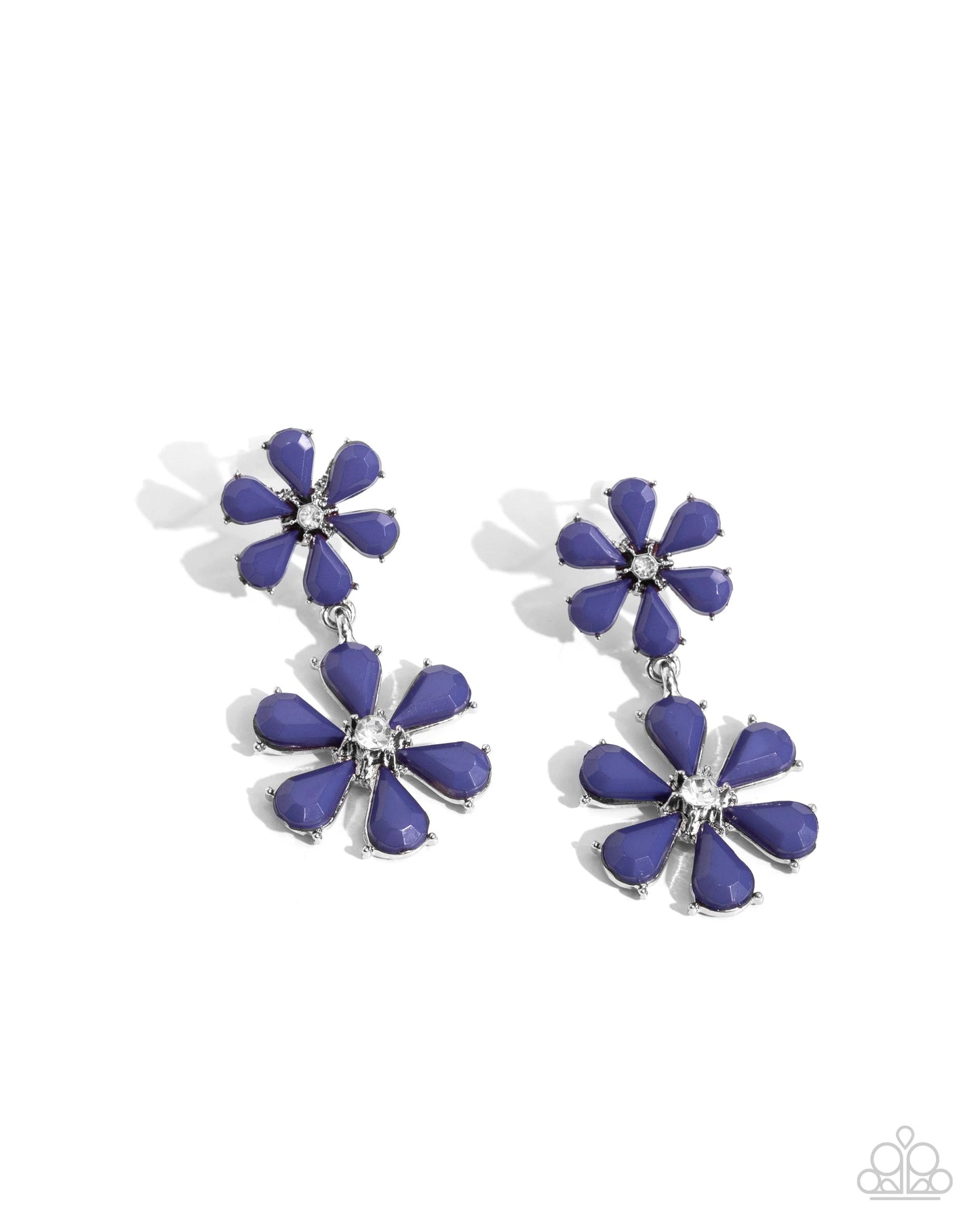 Paparazzi A Blast of Blossoms - Blue Post Earrings