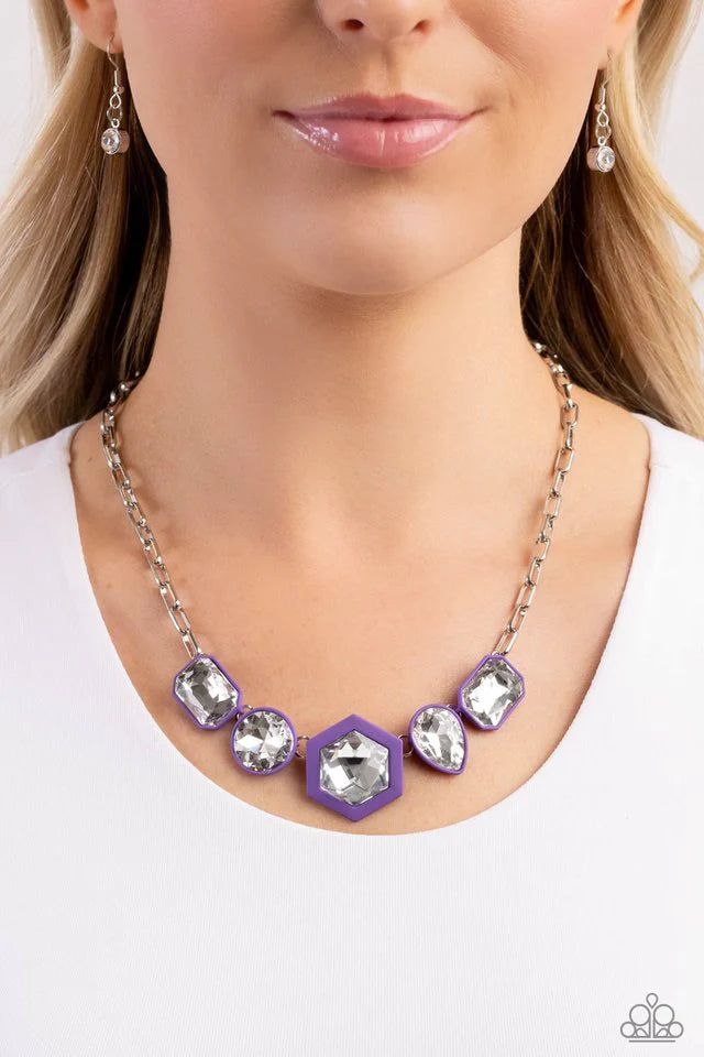 Paparazzi Earring ~ Developing Dignity - Purple/Paparazzi Necklace ~ Evolving Elegance - Purple/Paparazzi Ring ~ Changing Class - Purple