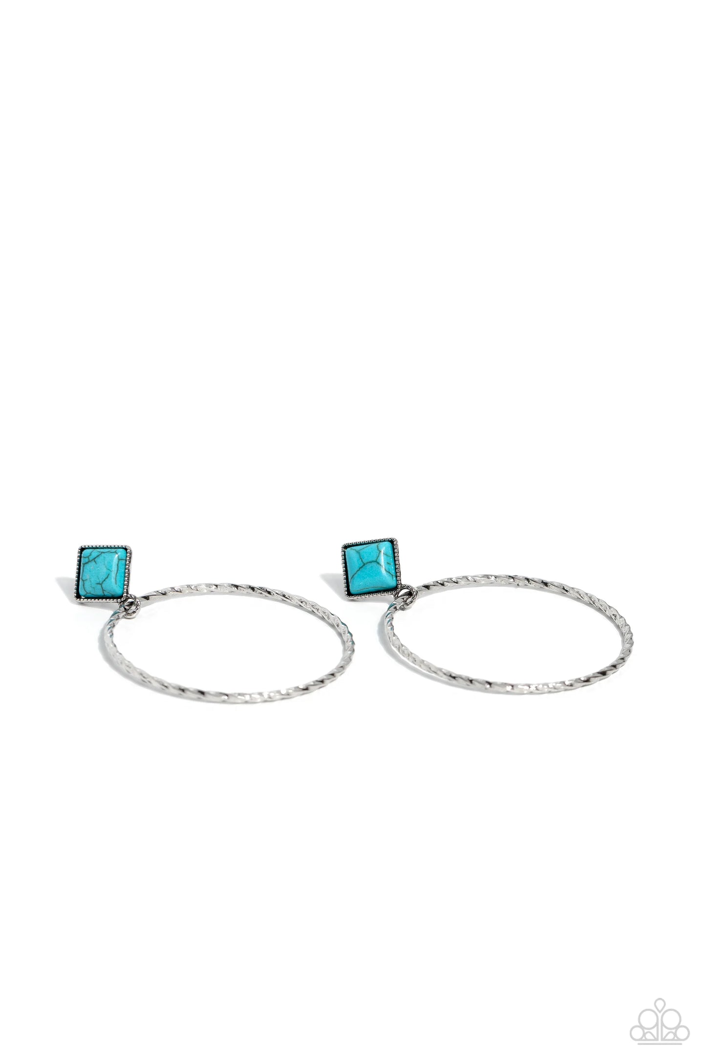 Paparazzi Canyon Circlet - Blue Post Earrings