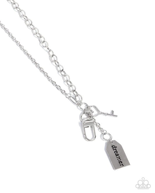 Paparazzi Dreamy Direction - Silver Lanyard