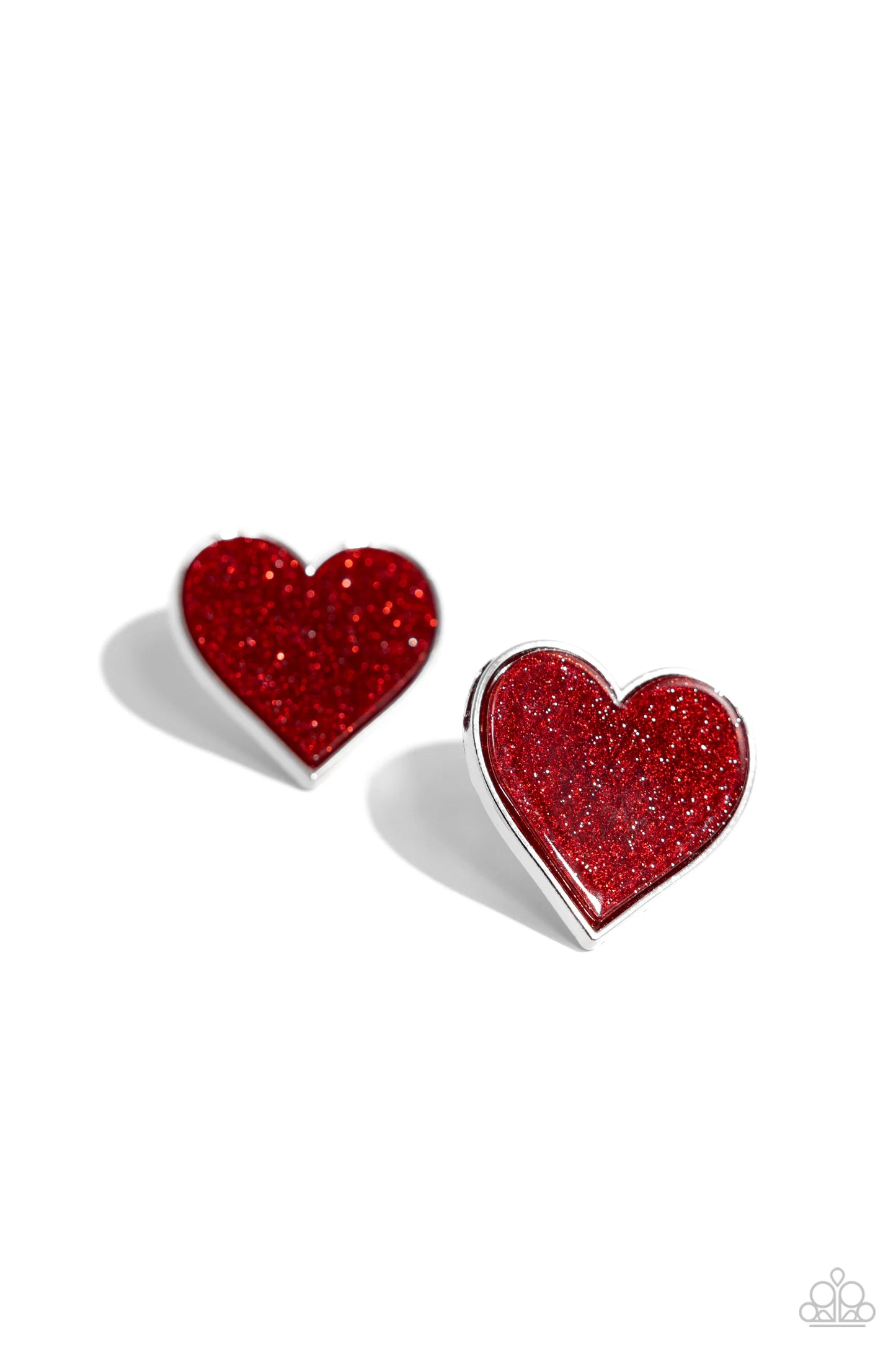 Paparazzi Glitter Gamble - Red Post Earrings