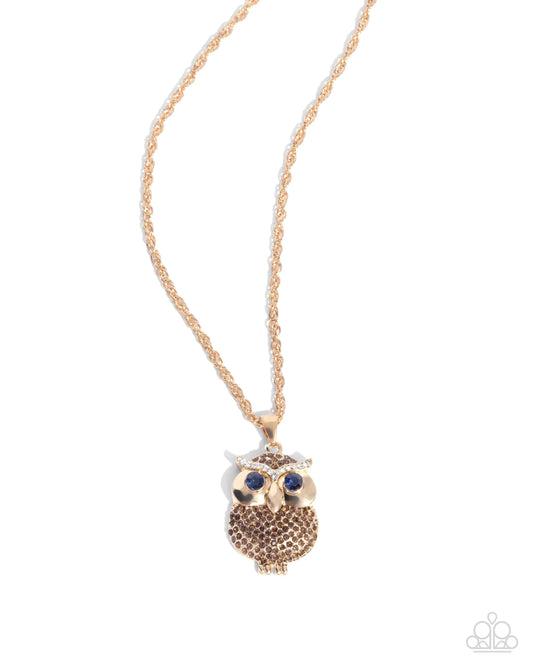 Paparazzi Opulent Owl - Brown Necklace