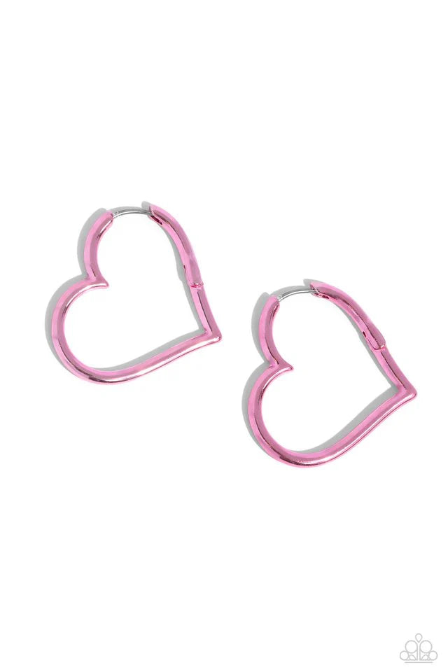 Paparazzi Earring ~ Loving Legend - Pink