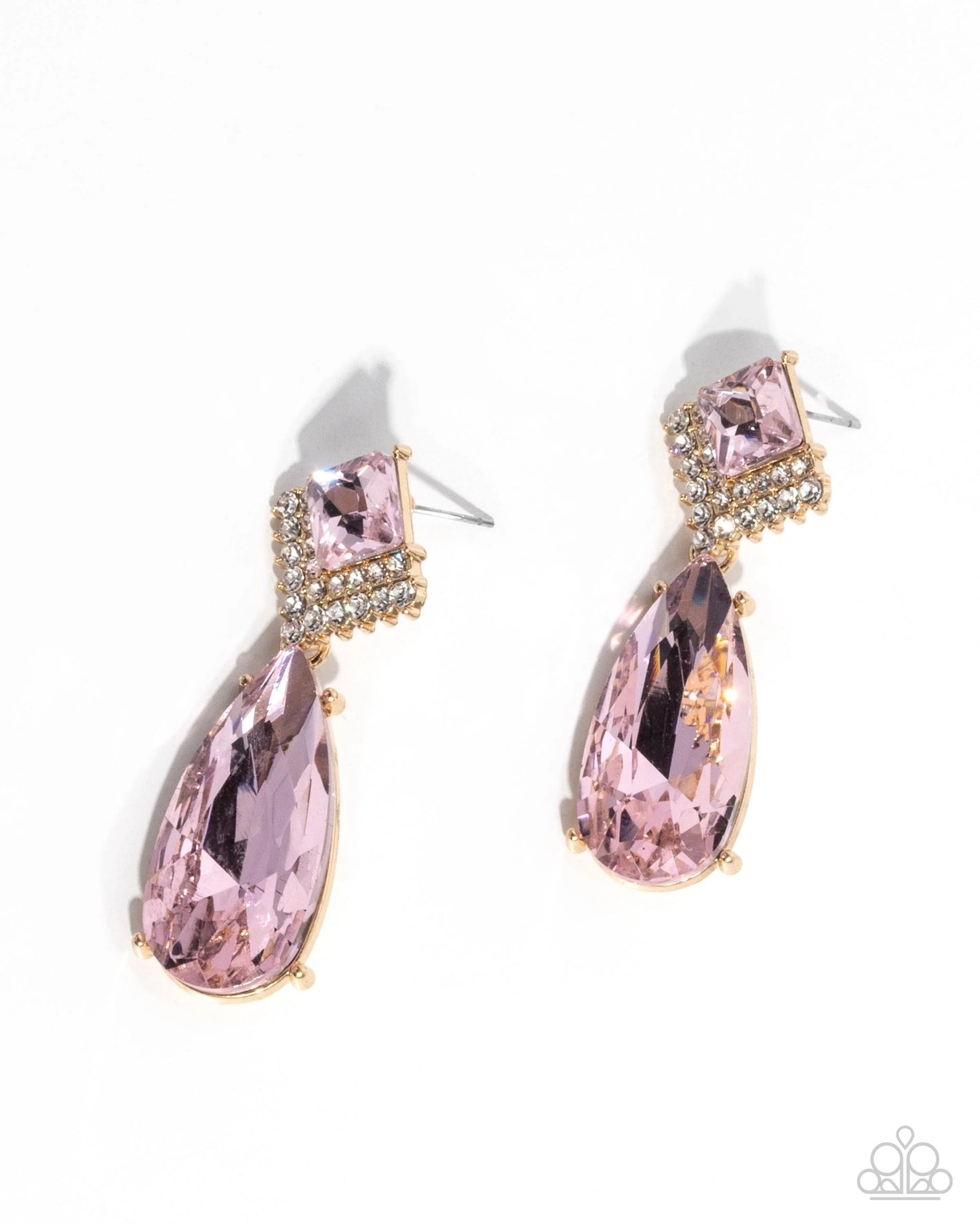 Paparazzi Diamond Life Pink Post Earrings