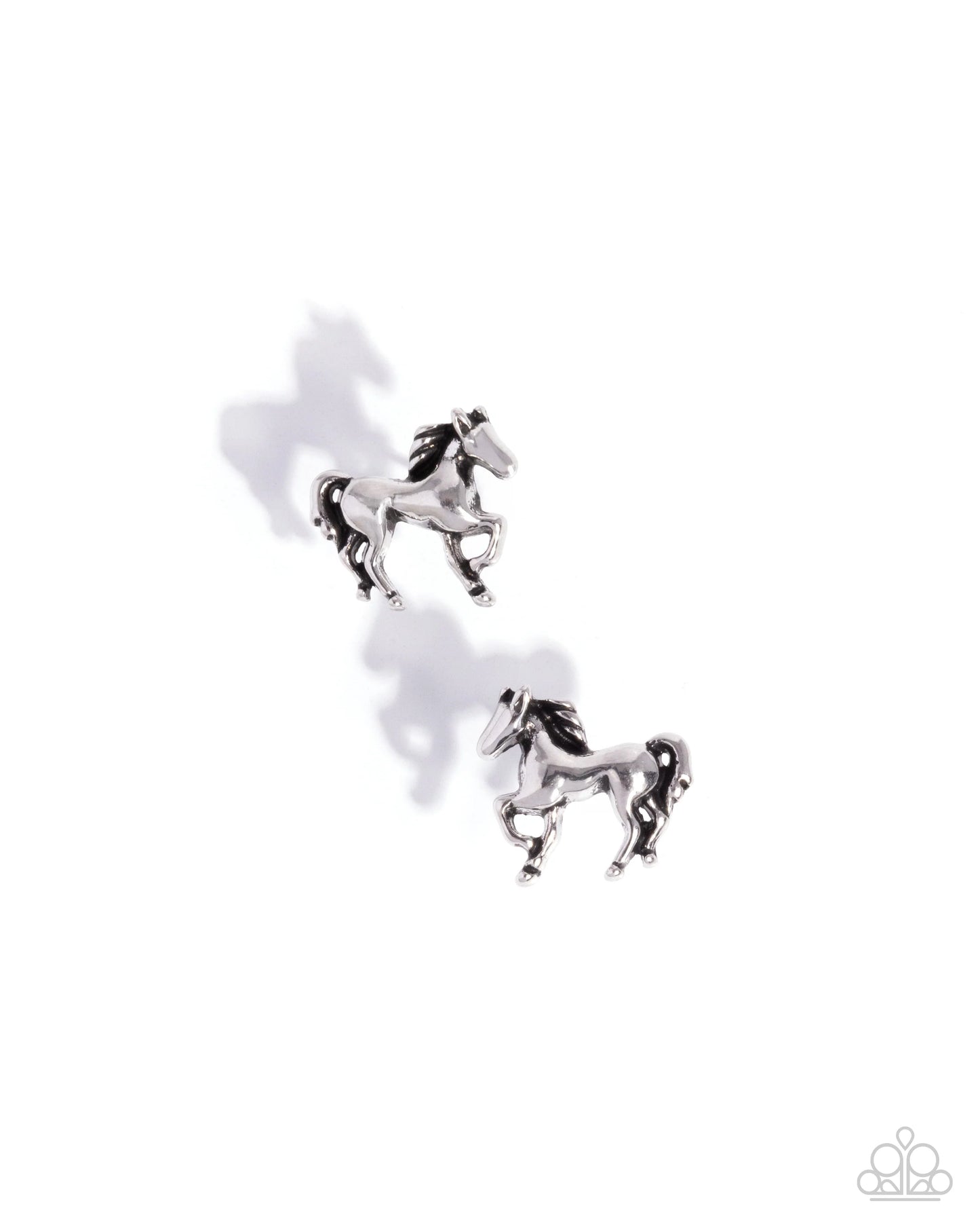 Paparazzi Stallion Selfie - Silver Post Earrings
