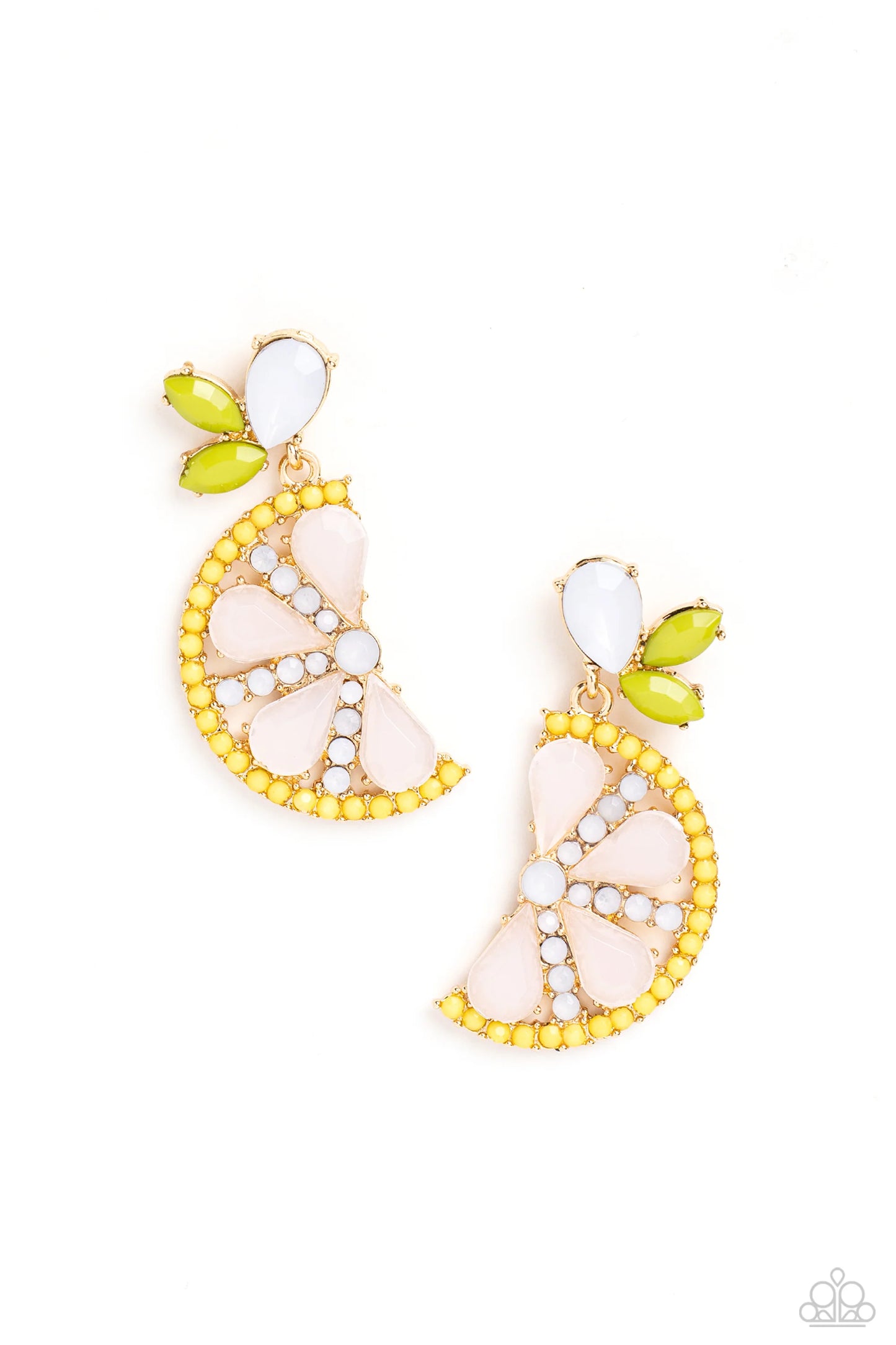 Paparazzi Slice of Summer - Yellow Post Earrings