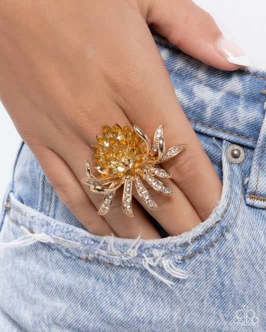 Paparazzi Lotus Legacy - Yellow Ring