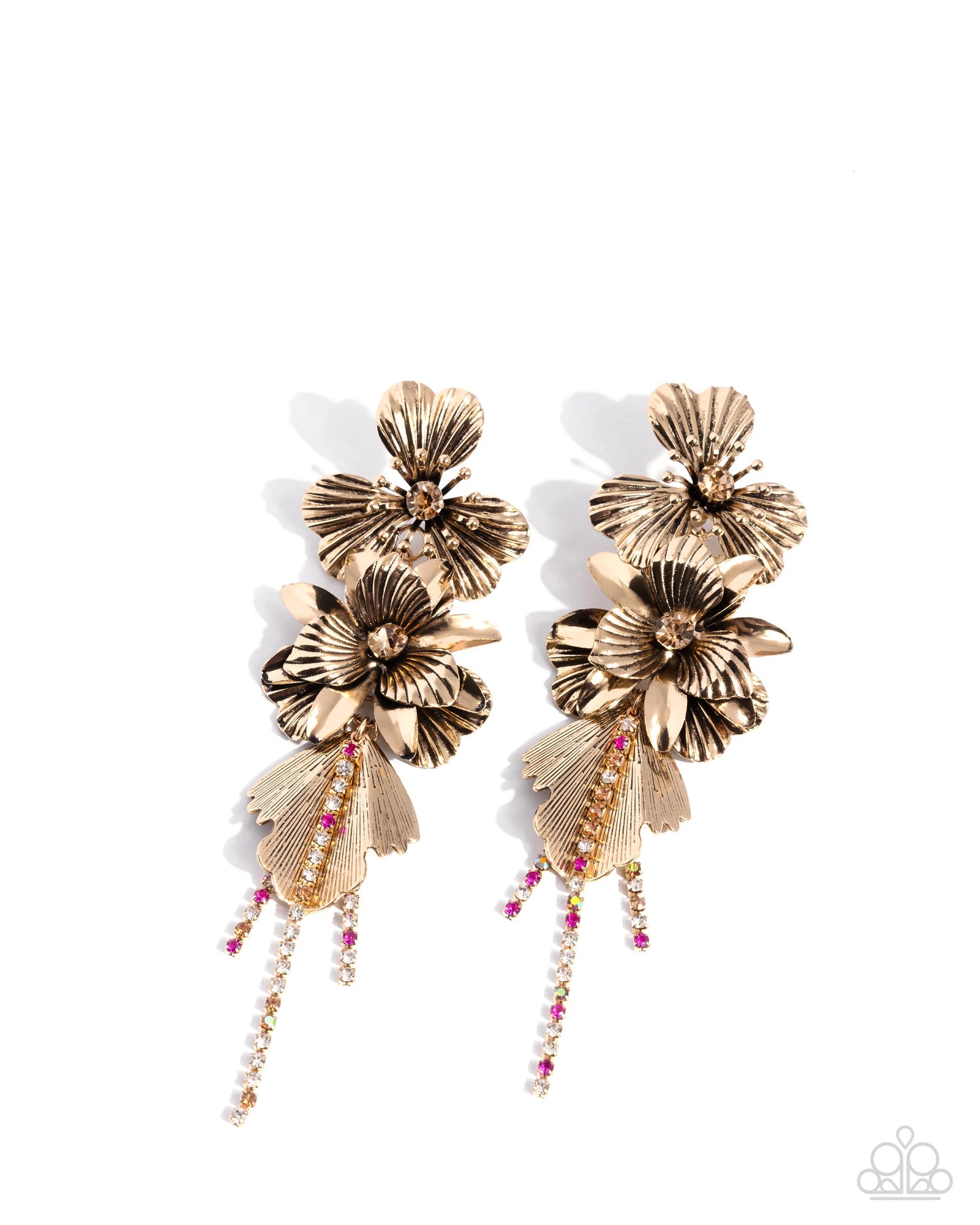 Paparazzi Classical Cadenza - Gold Post Earrings