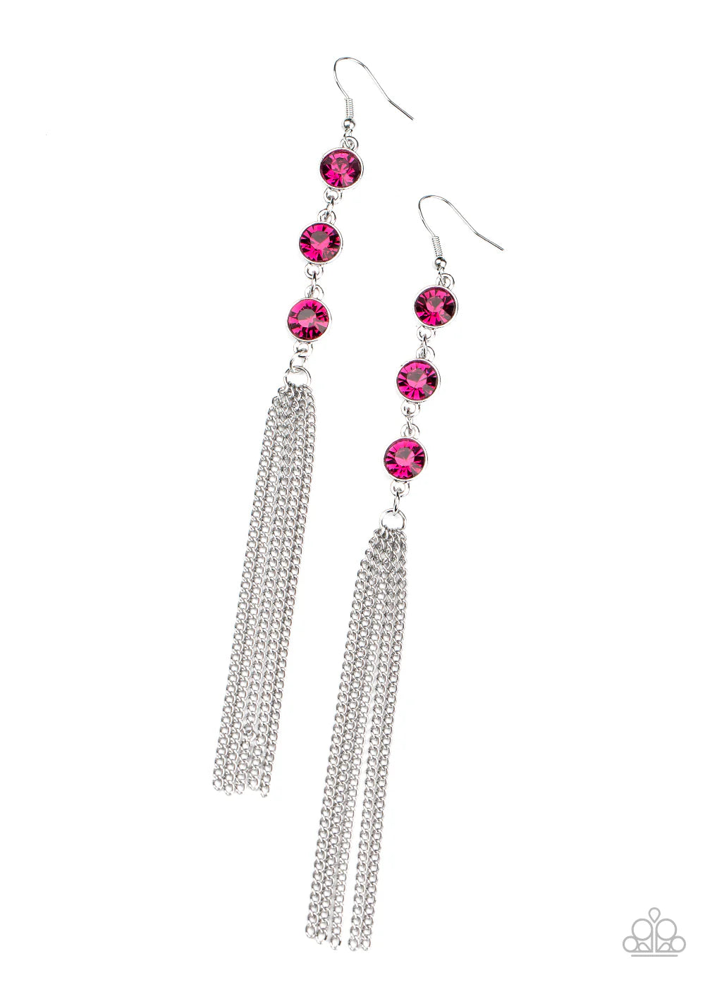 Paparazzi Moved to TIERS - Pink Earrings