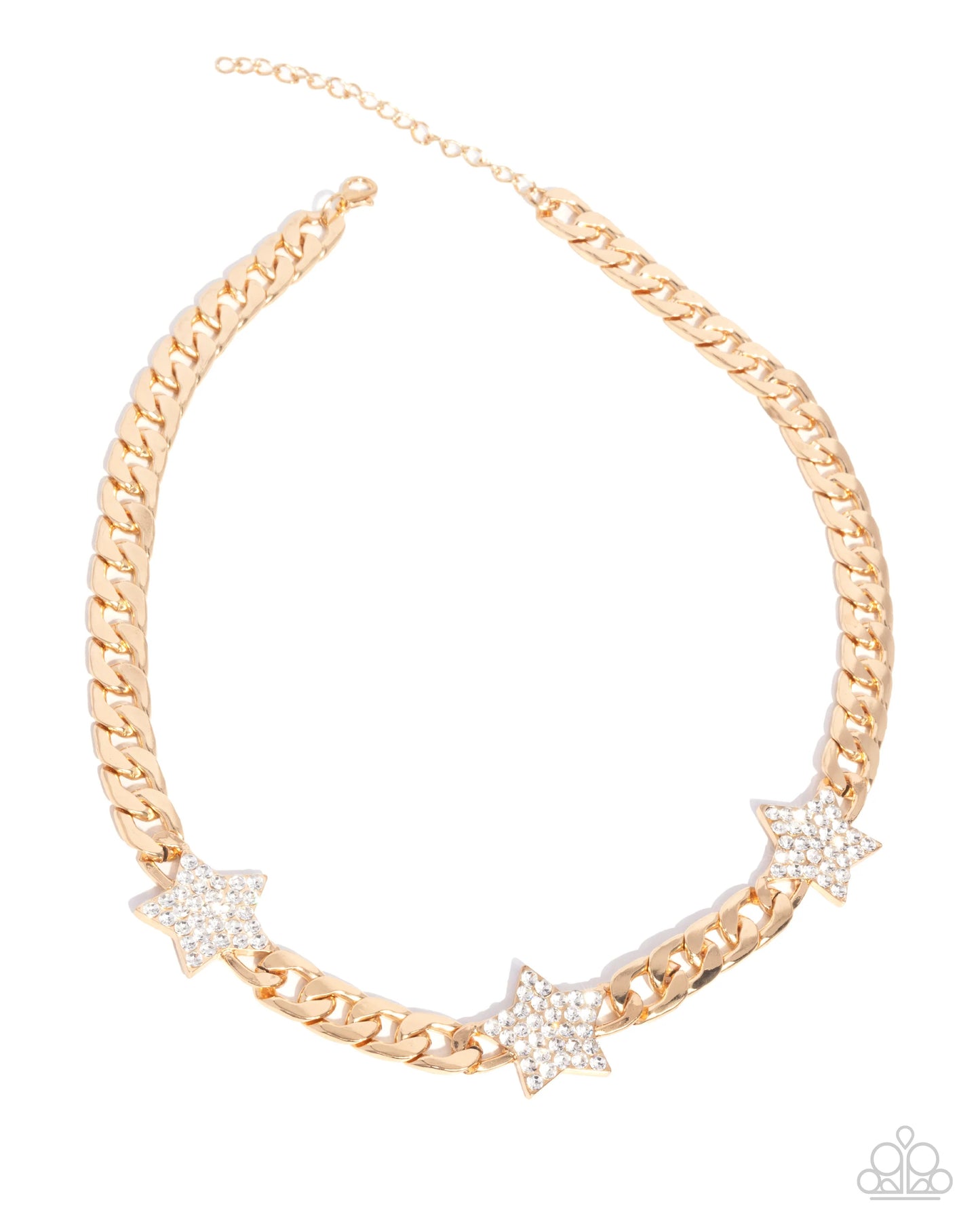 Paparazzi Uncle Sam Stars - Gold Necklace