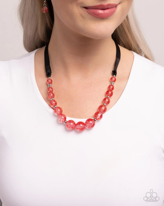 Paparazzi Lace Maker Red Necklace