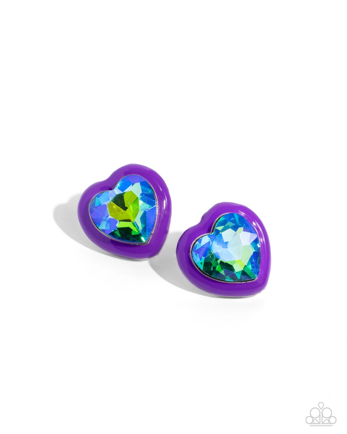 Paparazzi Heartfelt Hope - Purple Necklace/Paparazzi Heartfelt Haute - Purple Post Earrings