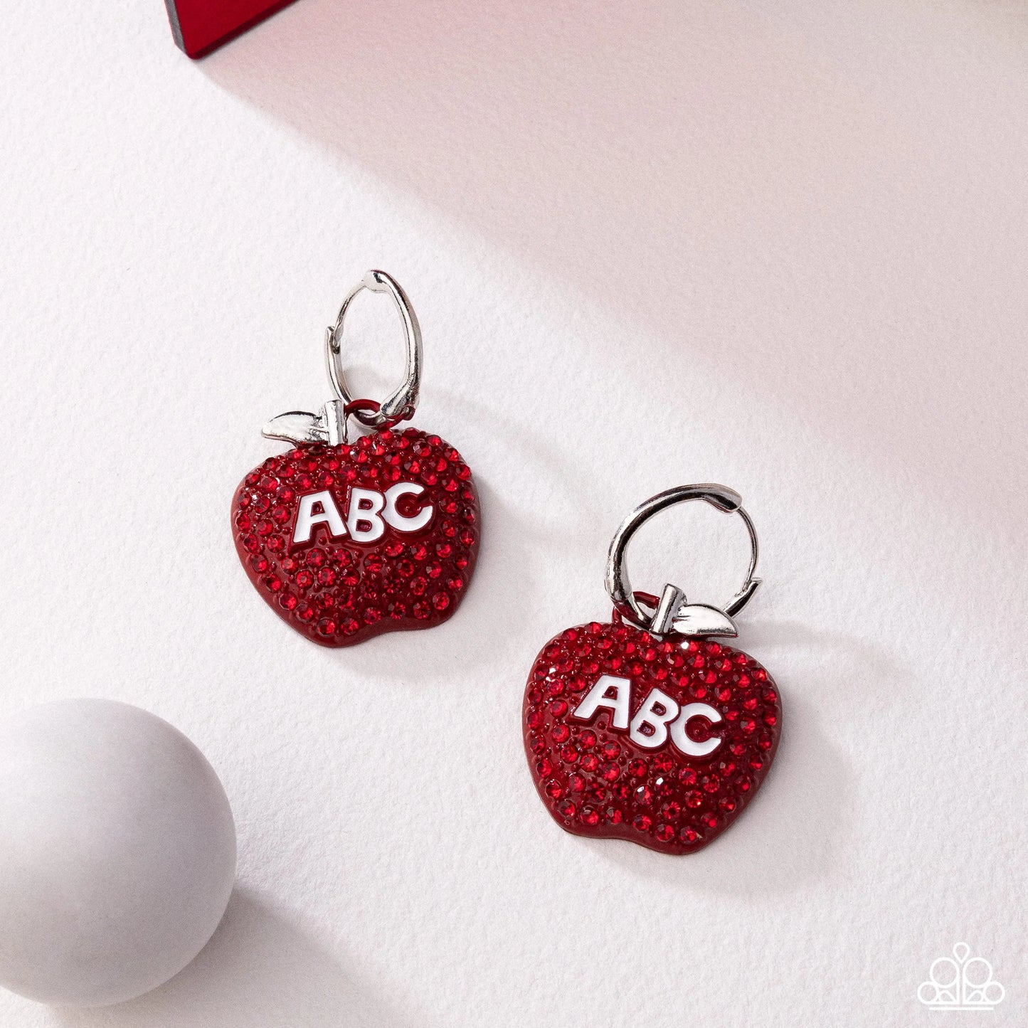 Paparazzi Adorable ABCs - Red - July 2025 Life of the Party Exclusive Earrings