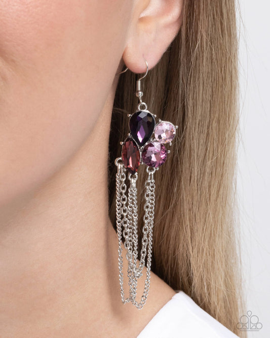 Paparazzi Decadent Distance - Purple Earrings