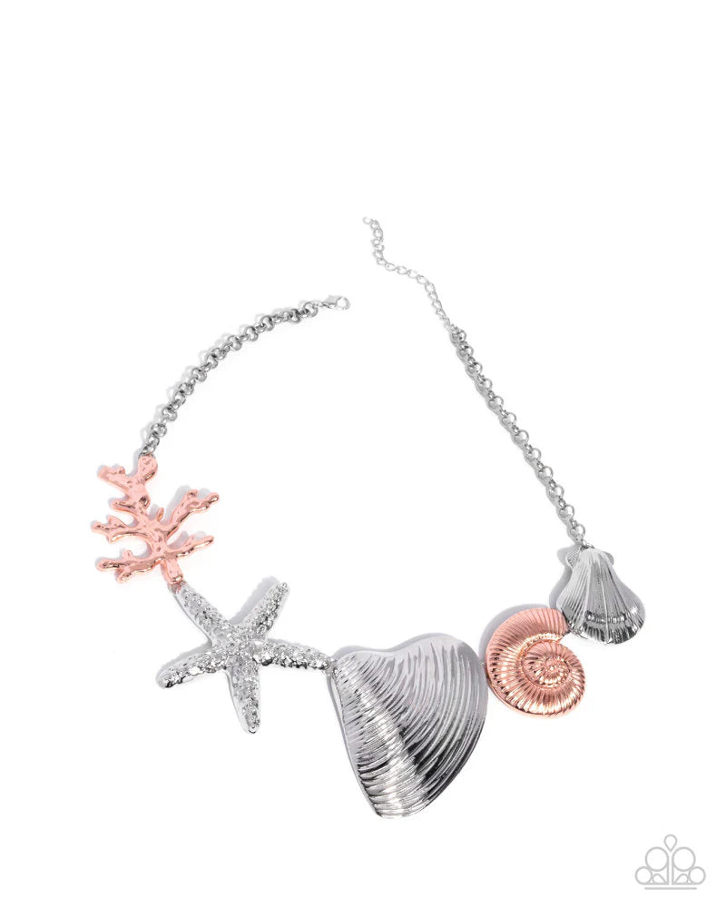 Paparazzi Along the Reef - Silver Necklace