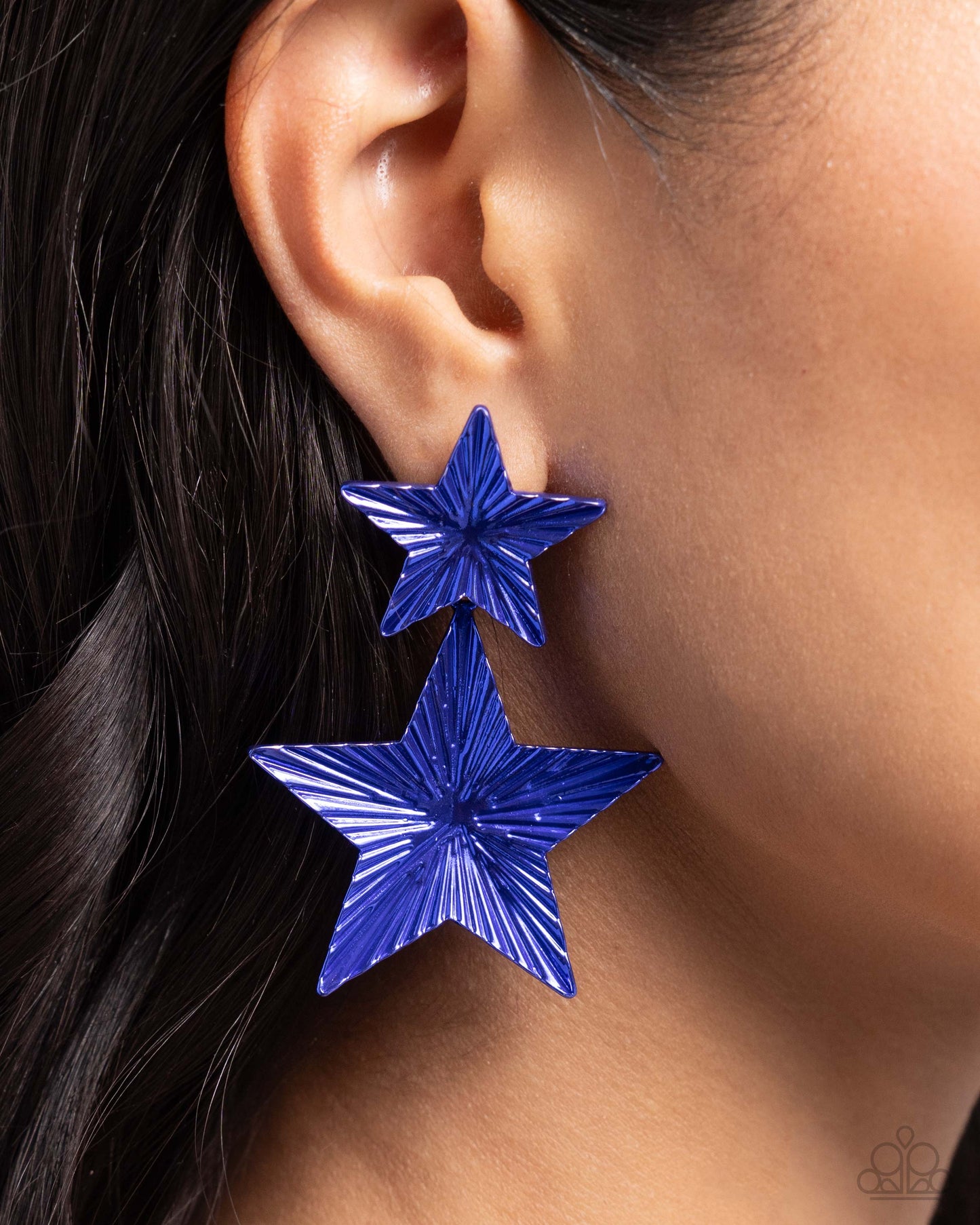 Paparazzi Patriotic Promise - Blue Post Earrings