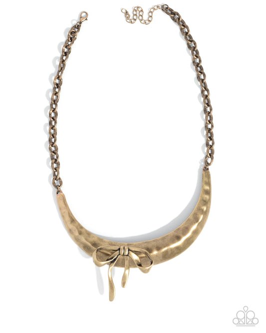 Paparazzi Coquette Cause - Brass Necklace
