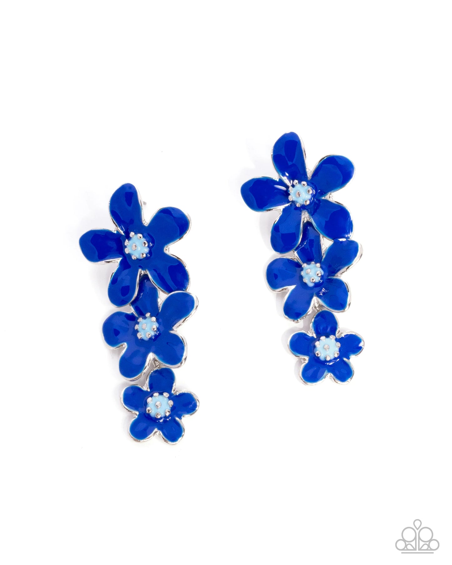 Paparazzi Crack of BLOOM - Blue Post Earrings