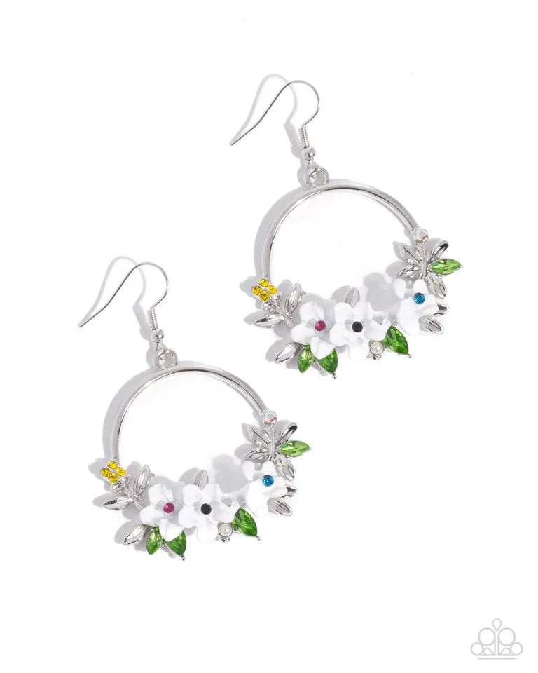 Paparazzi Earring ~ Fairy Freestyle - White