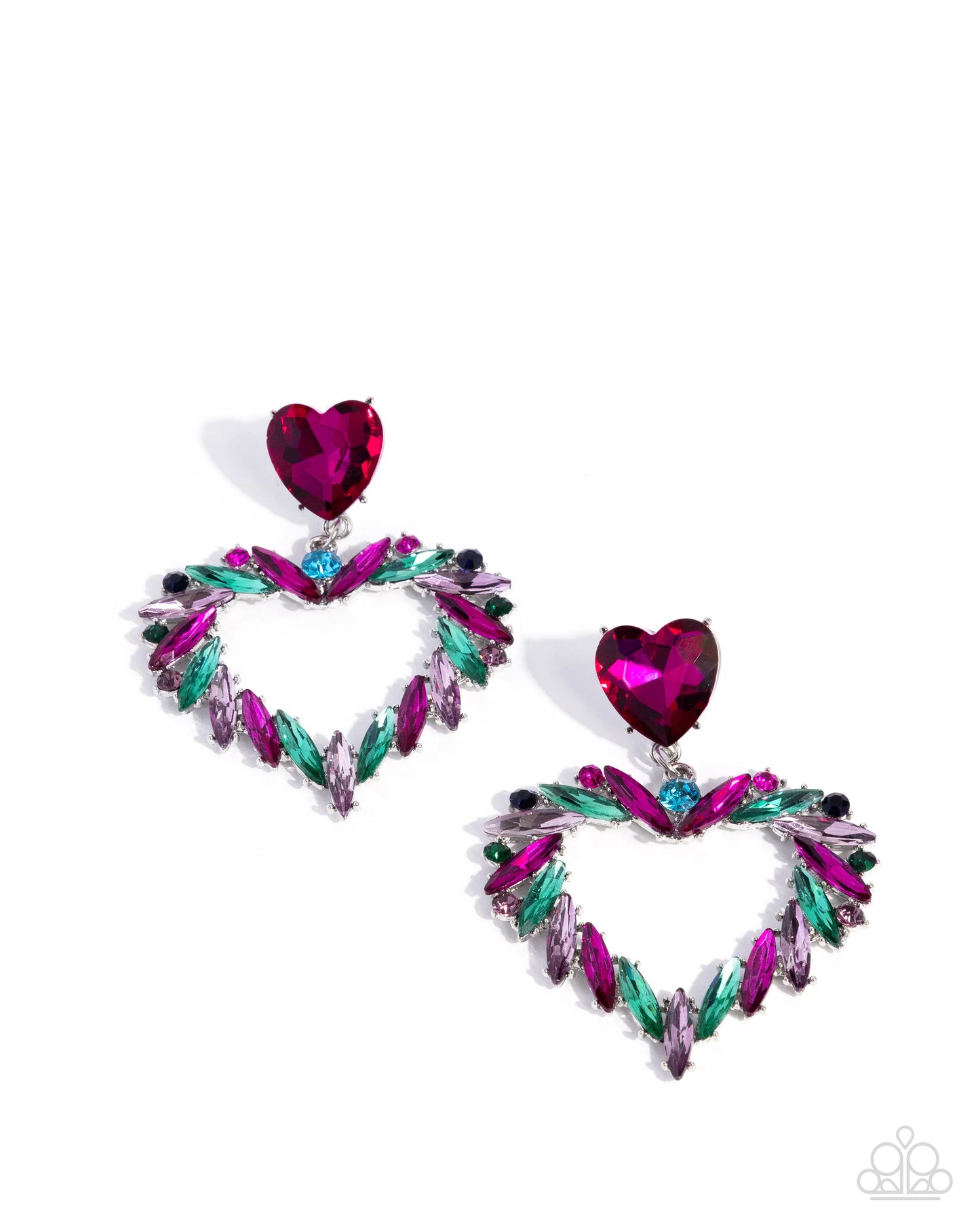 Paparazzi Memorable Marquise - Multi Post Earrings