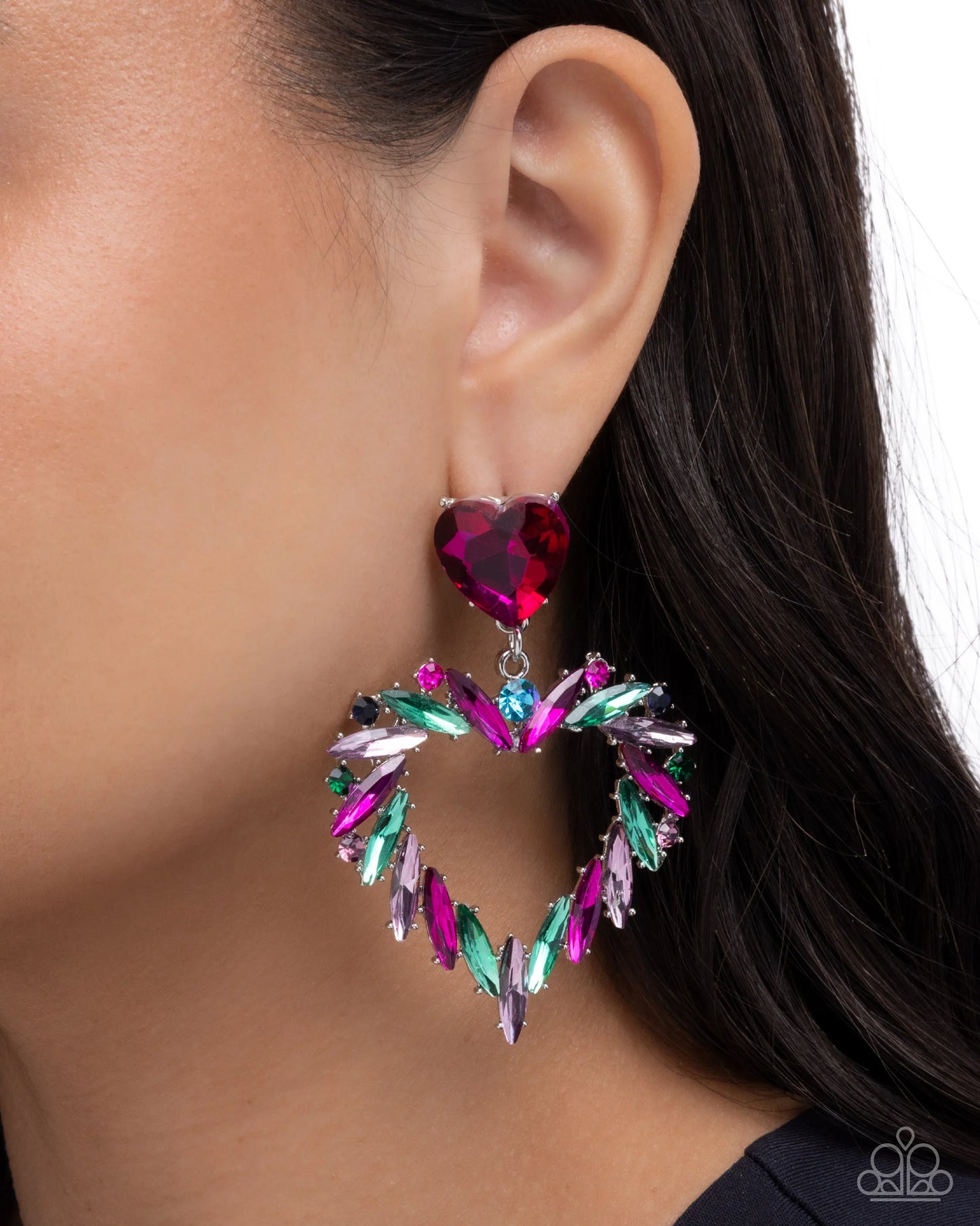 Paparazzi Memorable Marquise - Multi Post Earrings