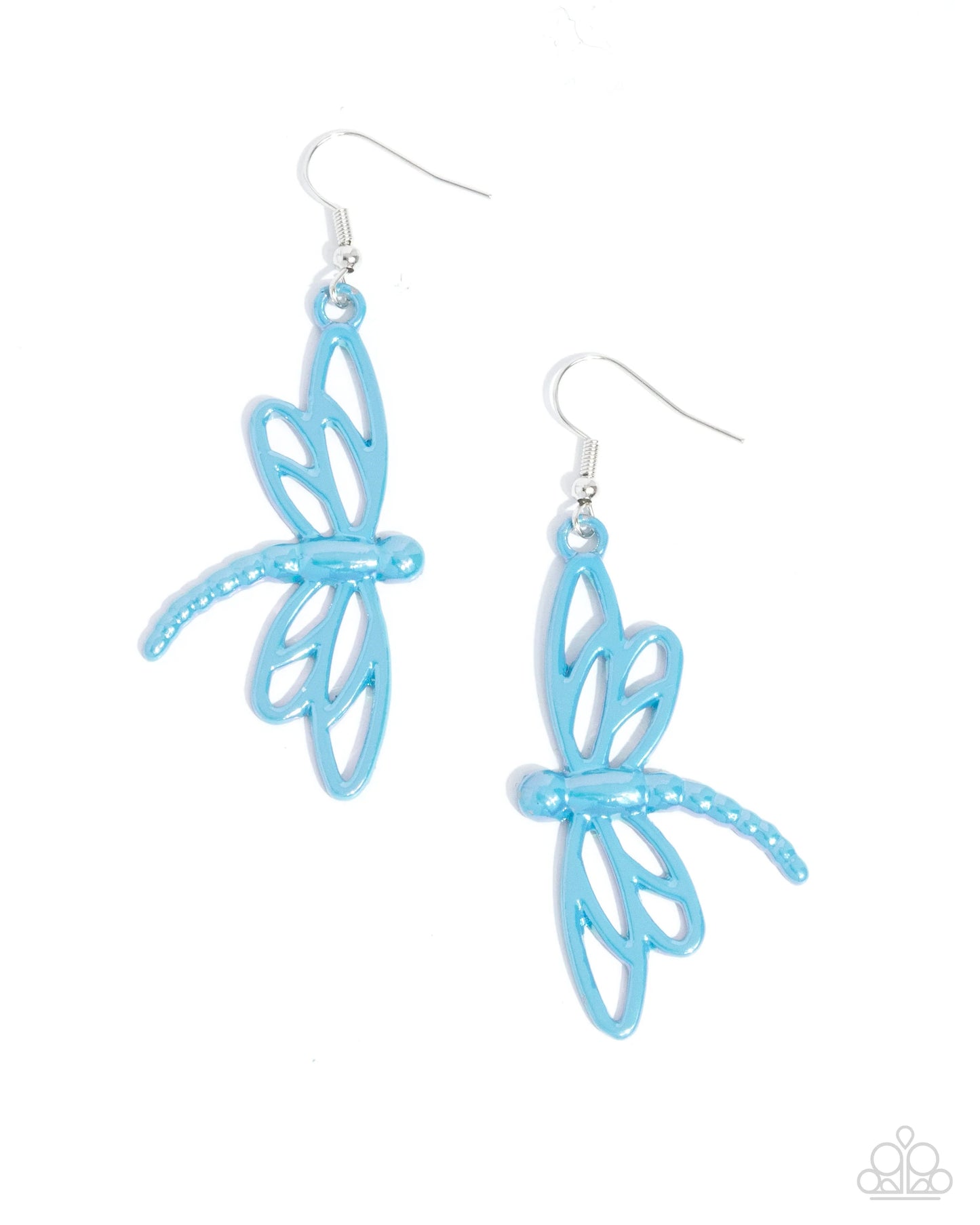 Paparazzi Dapper Dragonfly - Blue Earrings