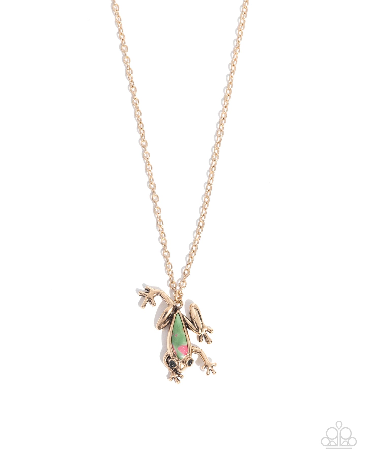 Paparazzi Flashy Tree Frog - Multi Necklace