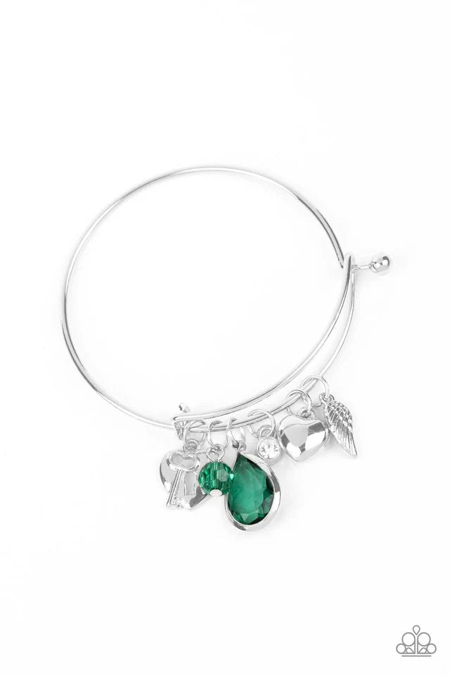 Paparazzi Heart of BOLD - Green Bracelet