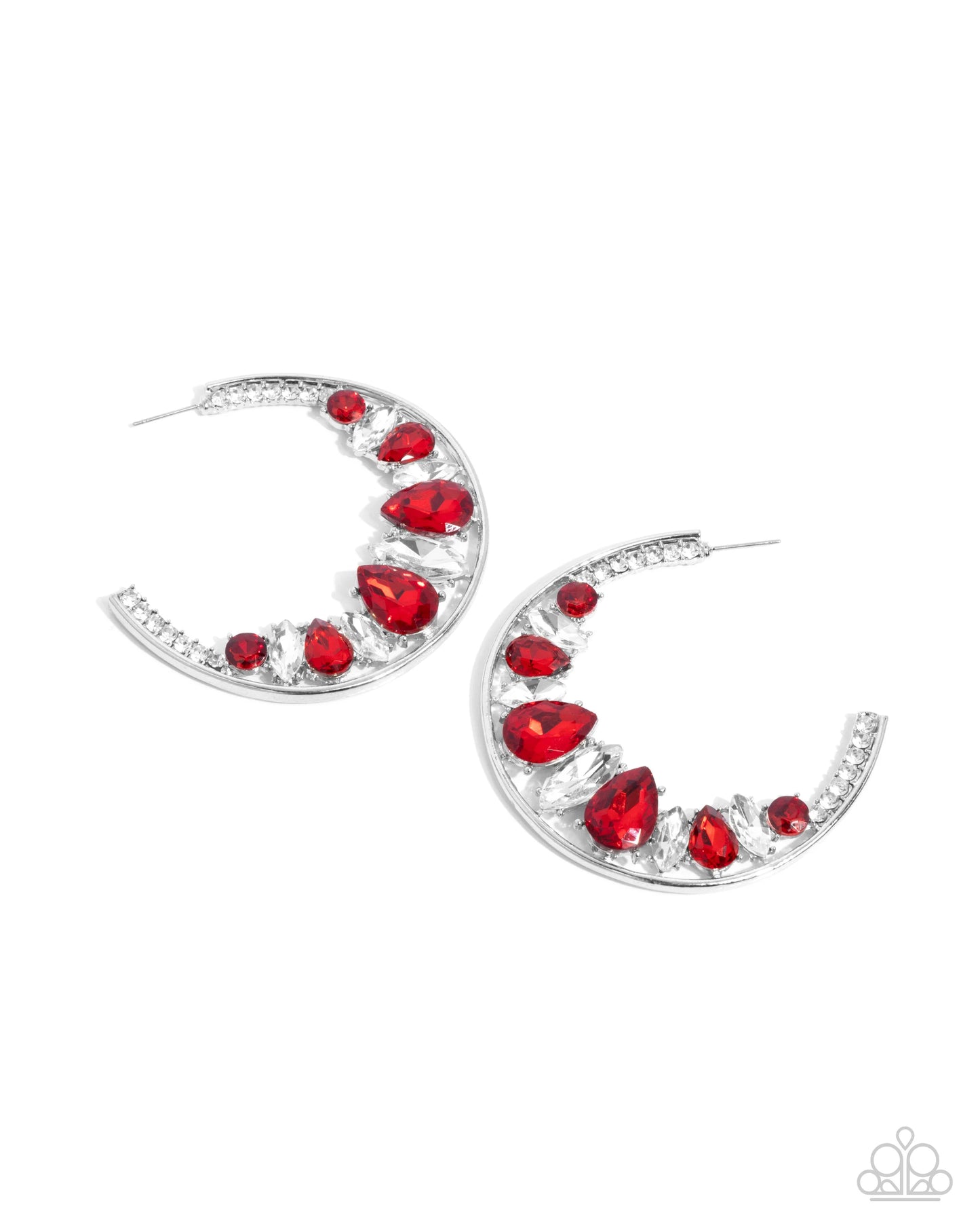 Paparazzi Refined Rewind - Red Earrings