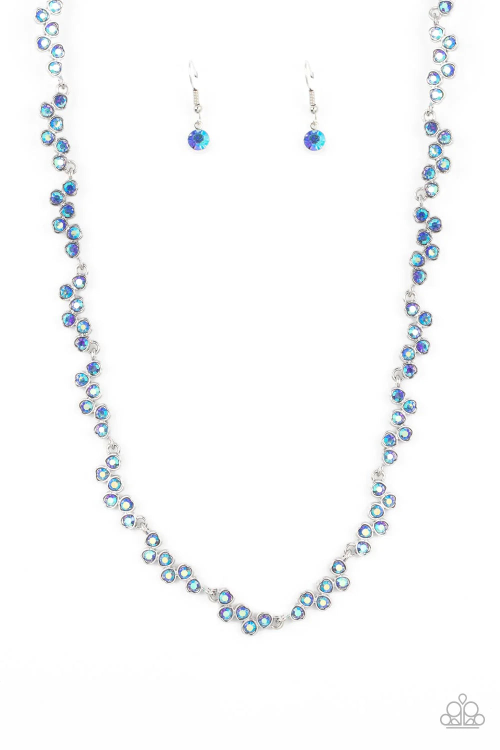 Paparazzi GLOWING Admiration - Blue Necklace/Paparazzi Flatter Yourself - Blue Bracelet