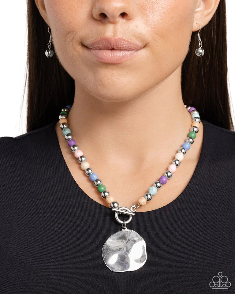 Paparazzi Necklace ~ Textured Trinket - Multi