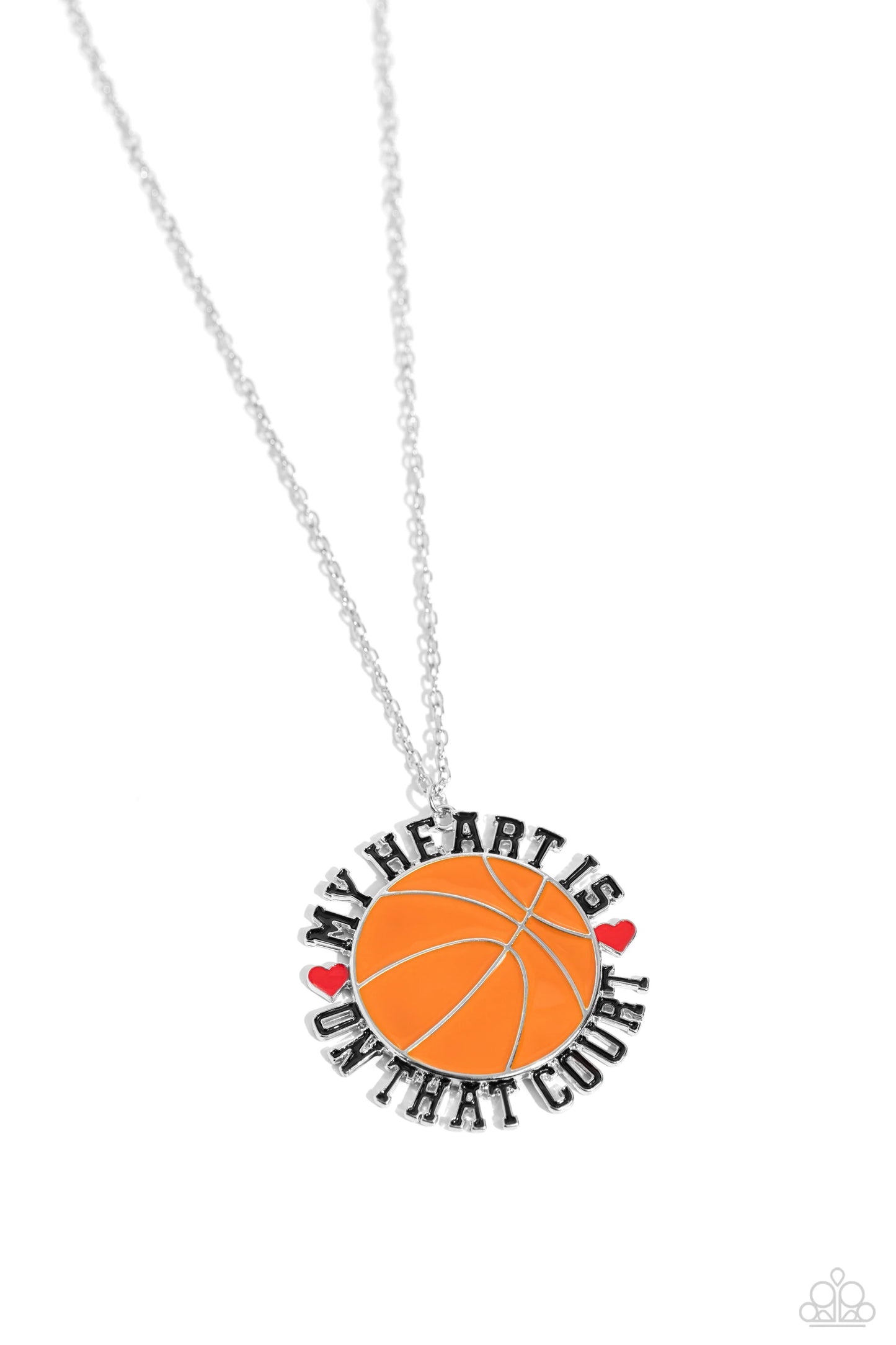 Paparazzi Courting Courtside - Orange Necklace