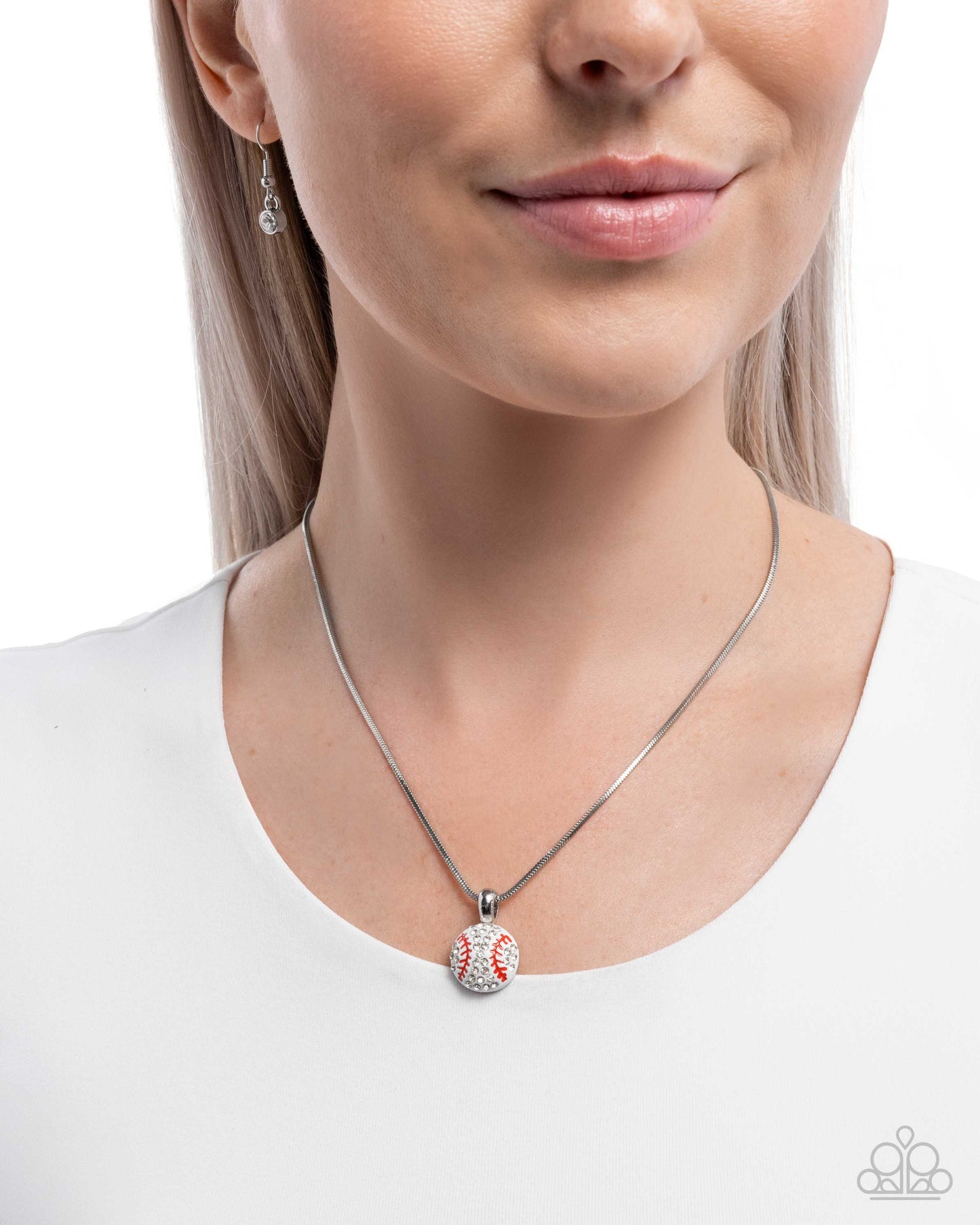 Paparazzi Baseball League - Red Necklace