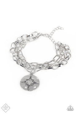 Paparazzi Necklace ~ Under the Northern Lights - White/Paparazzi True North Twinkle - White Bracelet