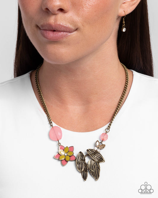 Paparazzi Standing Shimmer - Brass Necklace