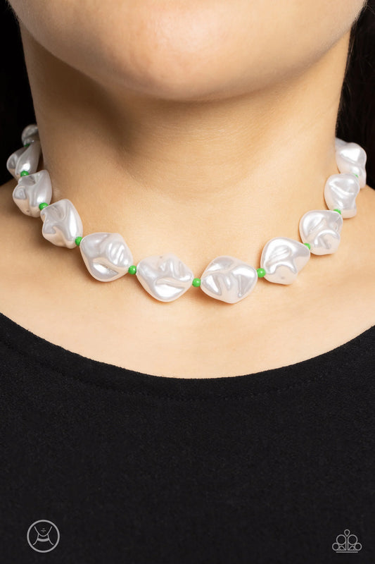 Paparazzi SHORE Enough - Green Necklace