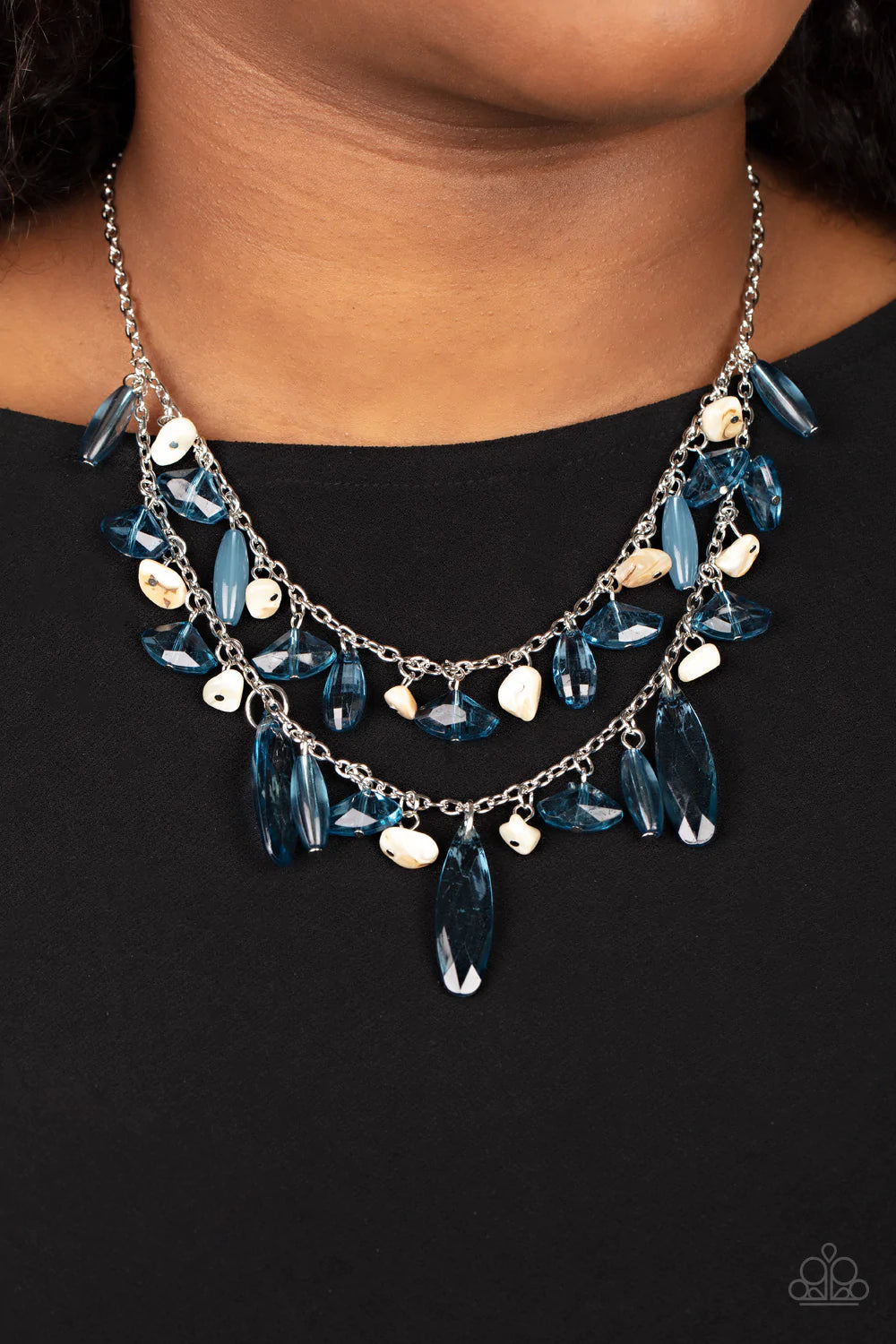 PAPARAZZI "CANDLELIT CABANA" BLUE NECKLACE