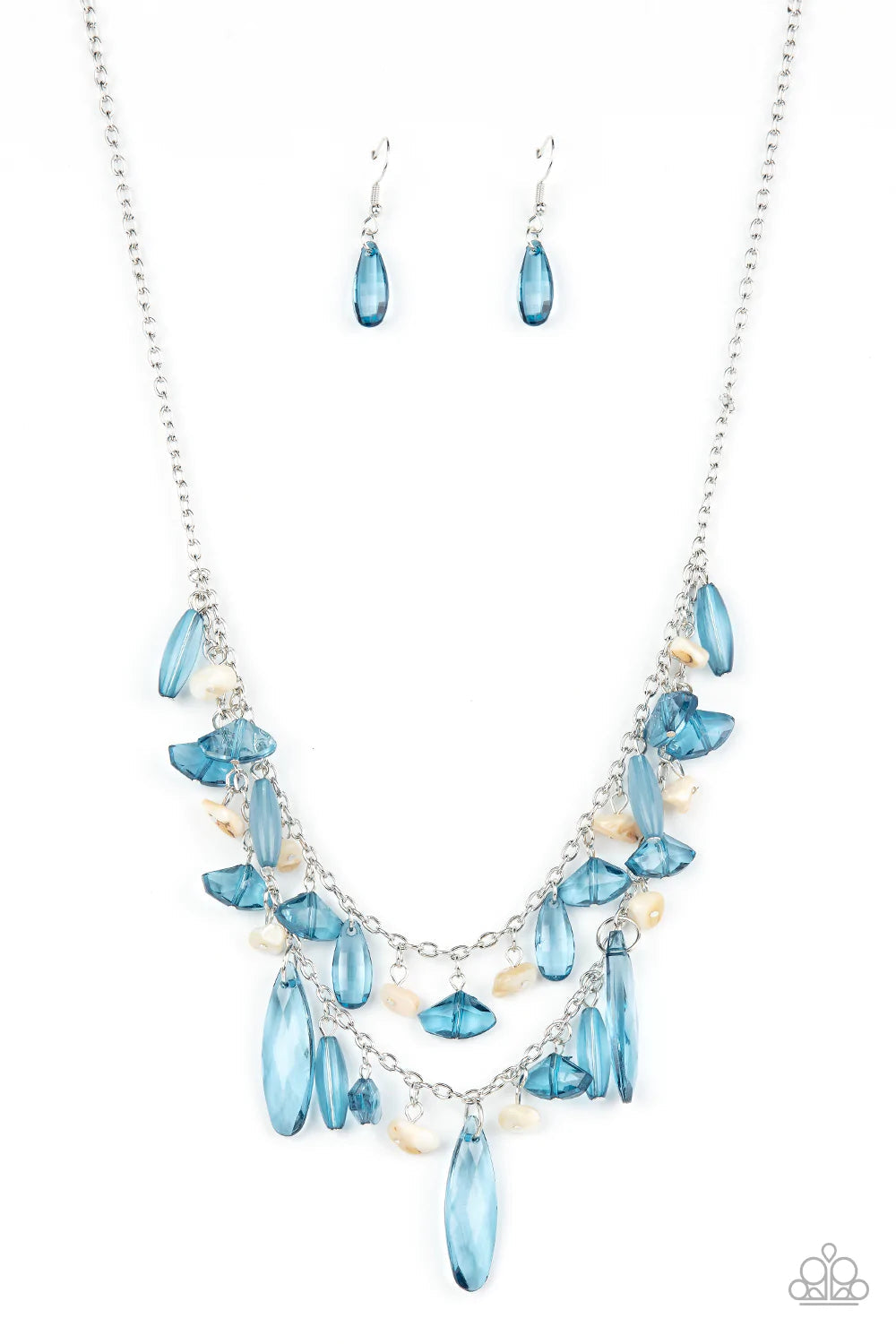 PAPARAZZI "CANDLELIT CABANA" BLUE NECKLACE