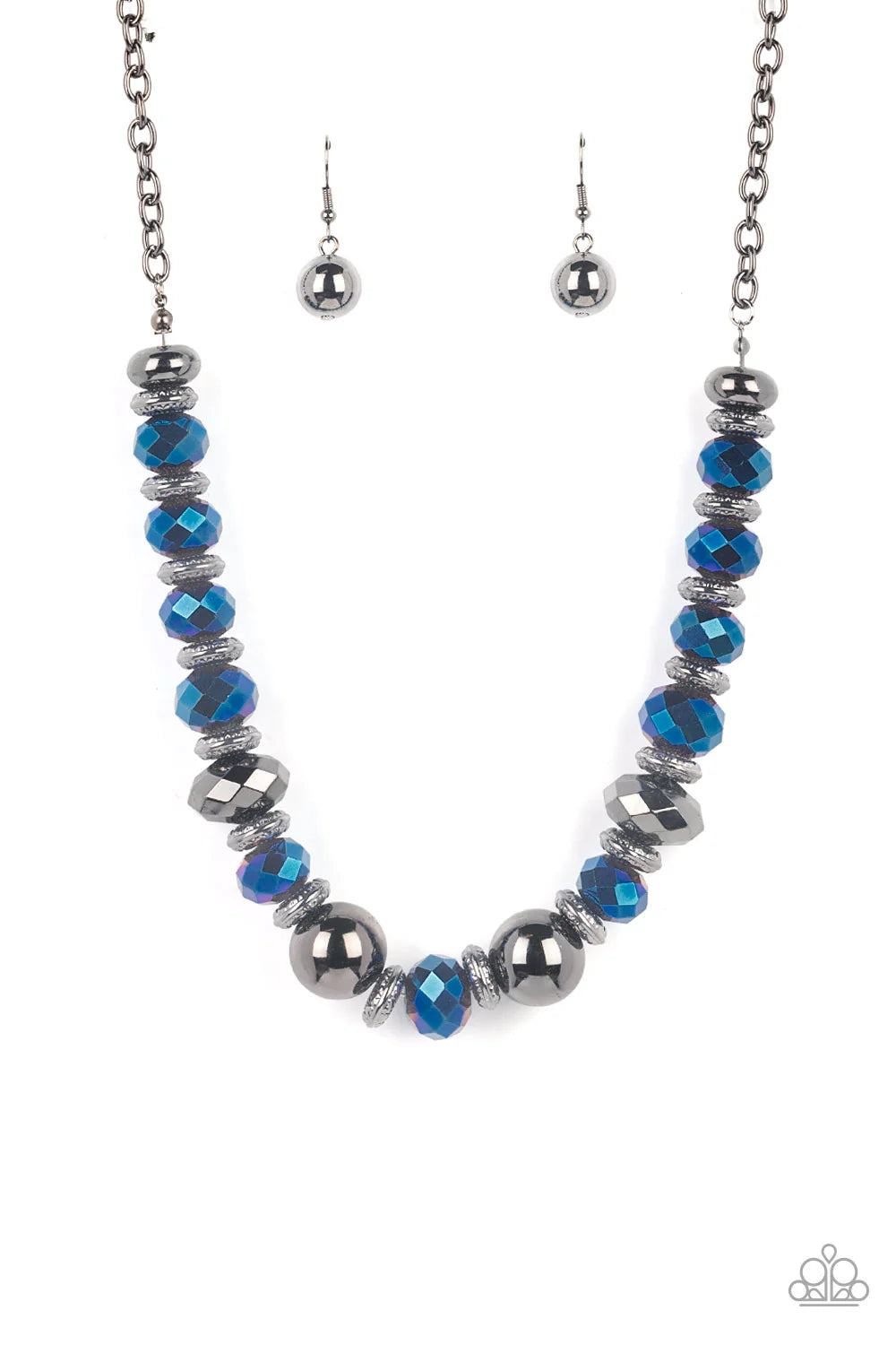 Paparazzi Interstellar Influencer - Blue Necklace/Paparazzi Power Pose - Blue Bracelet