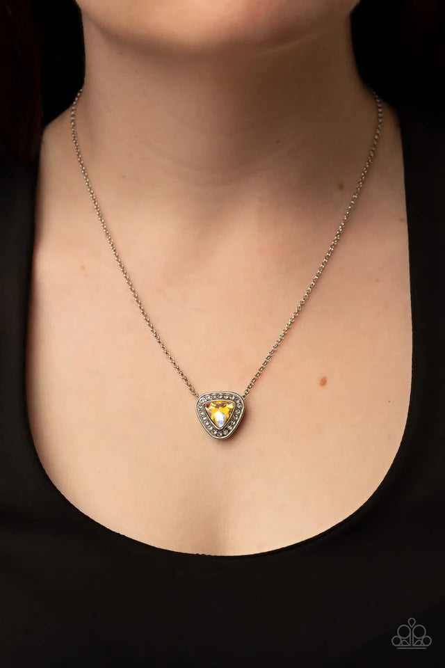 Paparazzi Necklace ~ The Whole Package - Yellow