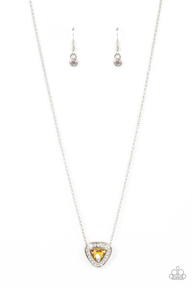 Paparazzi Necklace ~ The Whole Package - Yellow