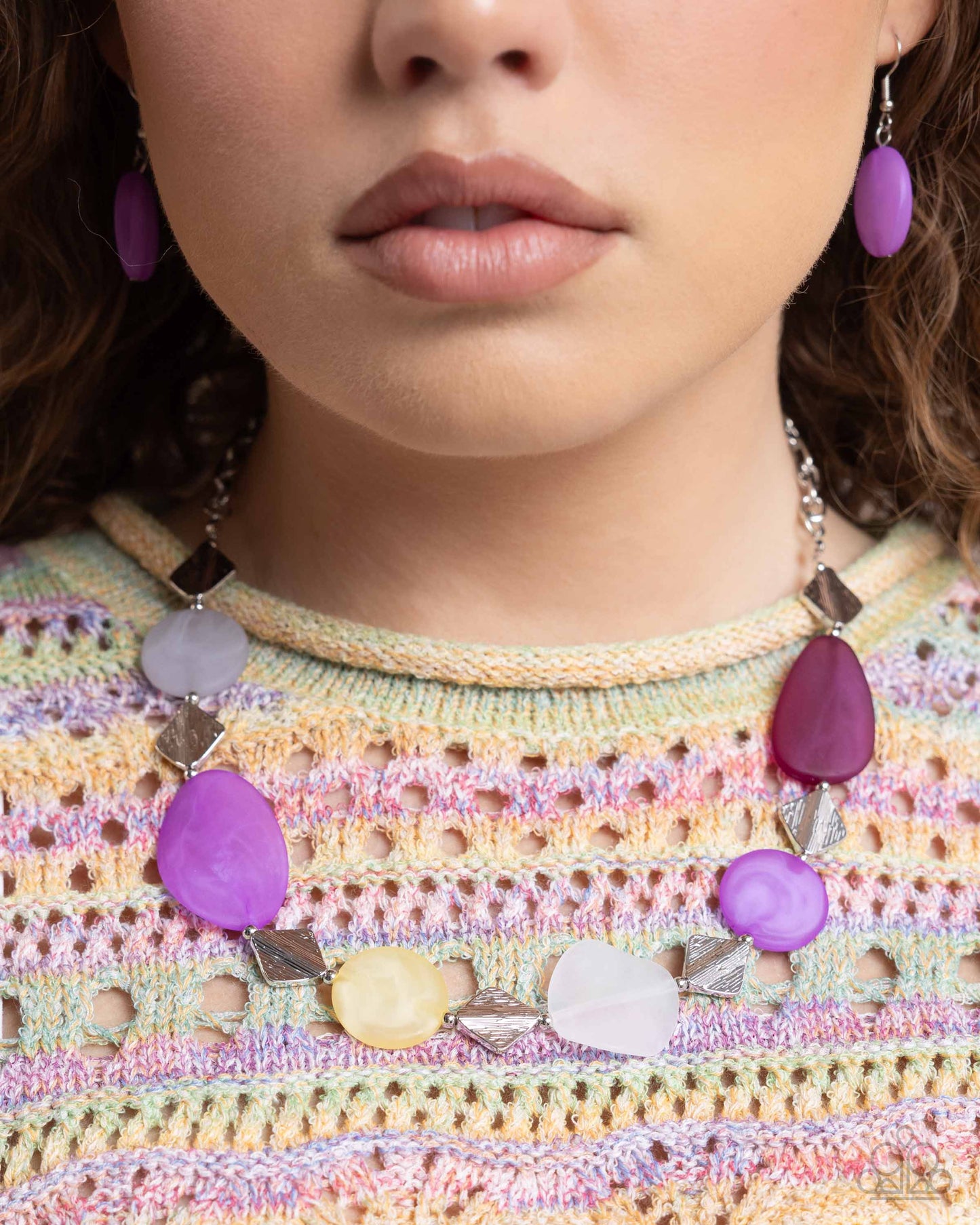 Paparazzi Reflective Redux - Purple Necklace/Paparazzi Reflective Ratio - Purple Bracelet
