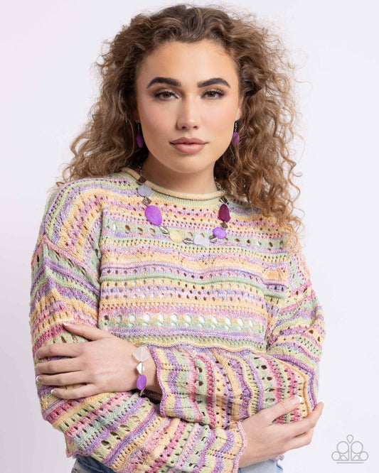 Paparazzi Reflective Redux - Purple Necklace/Paparazzi Reflective Ratio - Purple Bracelet