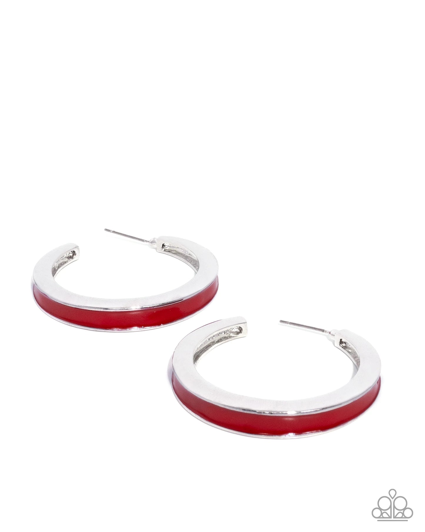 Paparazzi Painted Prowess - Red Earrings
