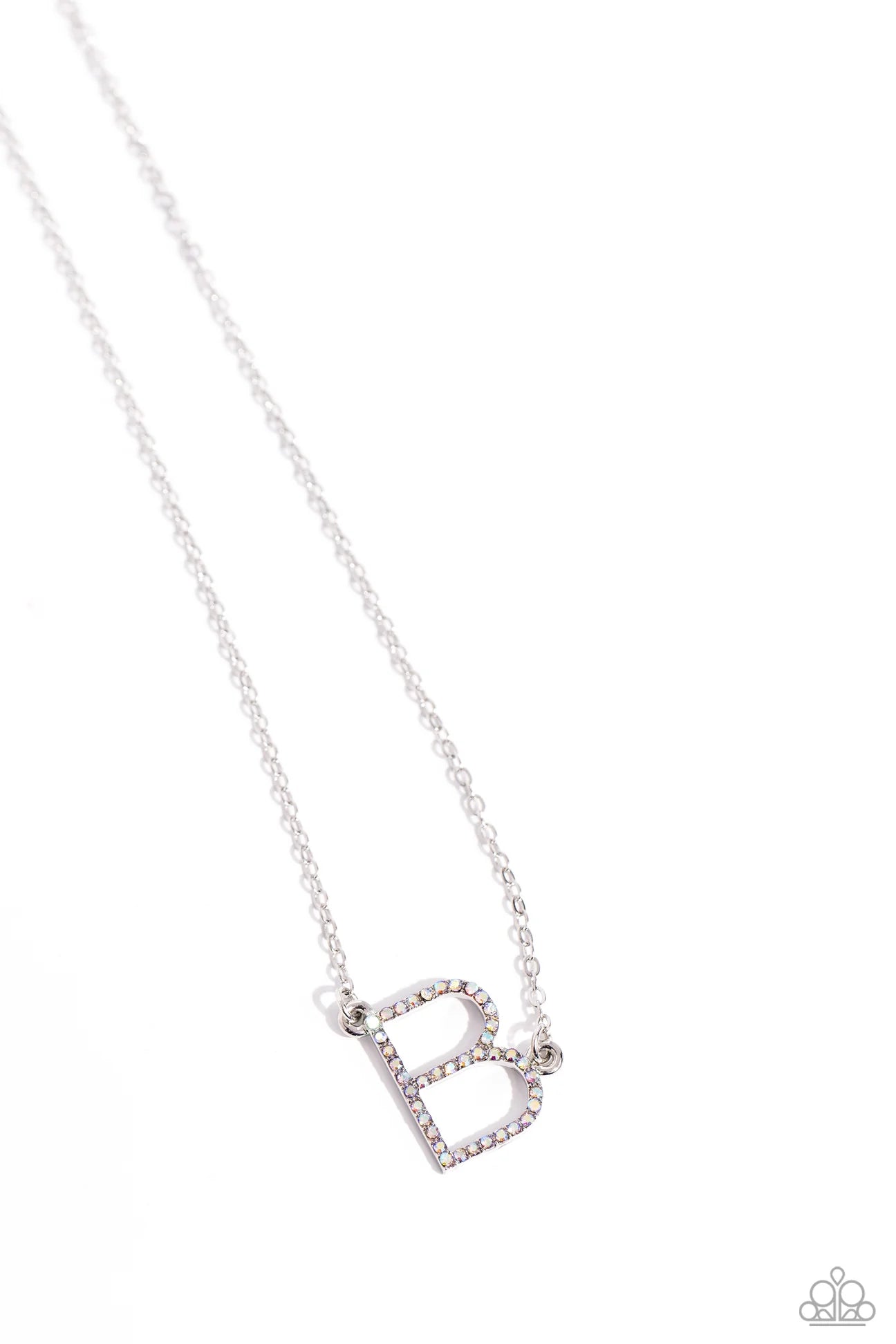 PAPARAZZI "INITIALLY YOURS - B" MULTI NECKLACE