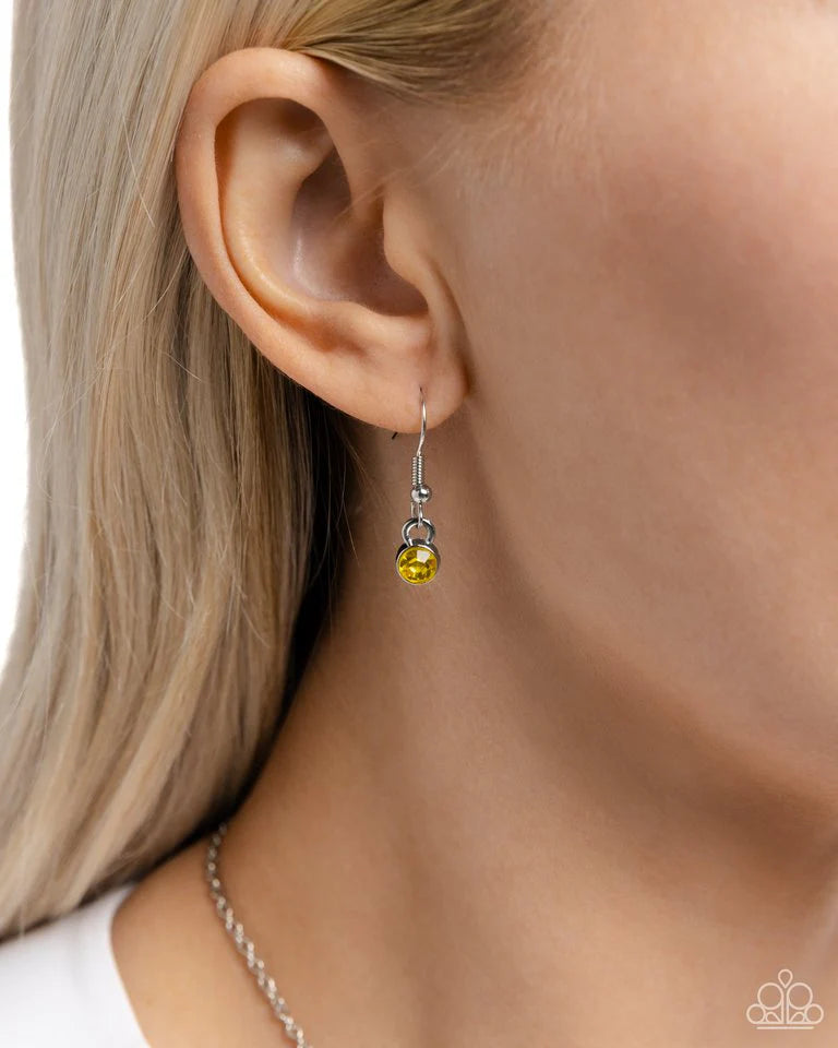 Paparazzi Necklace ~ Explosive Exhibit - Yellow