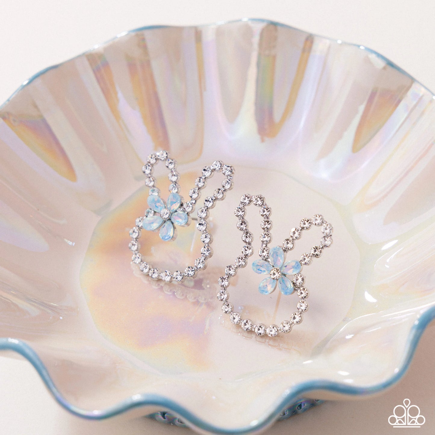 Paparazzi Bunny Backdrop - Blue Post Earrings