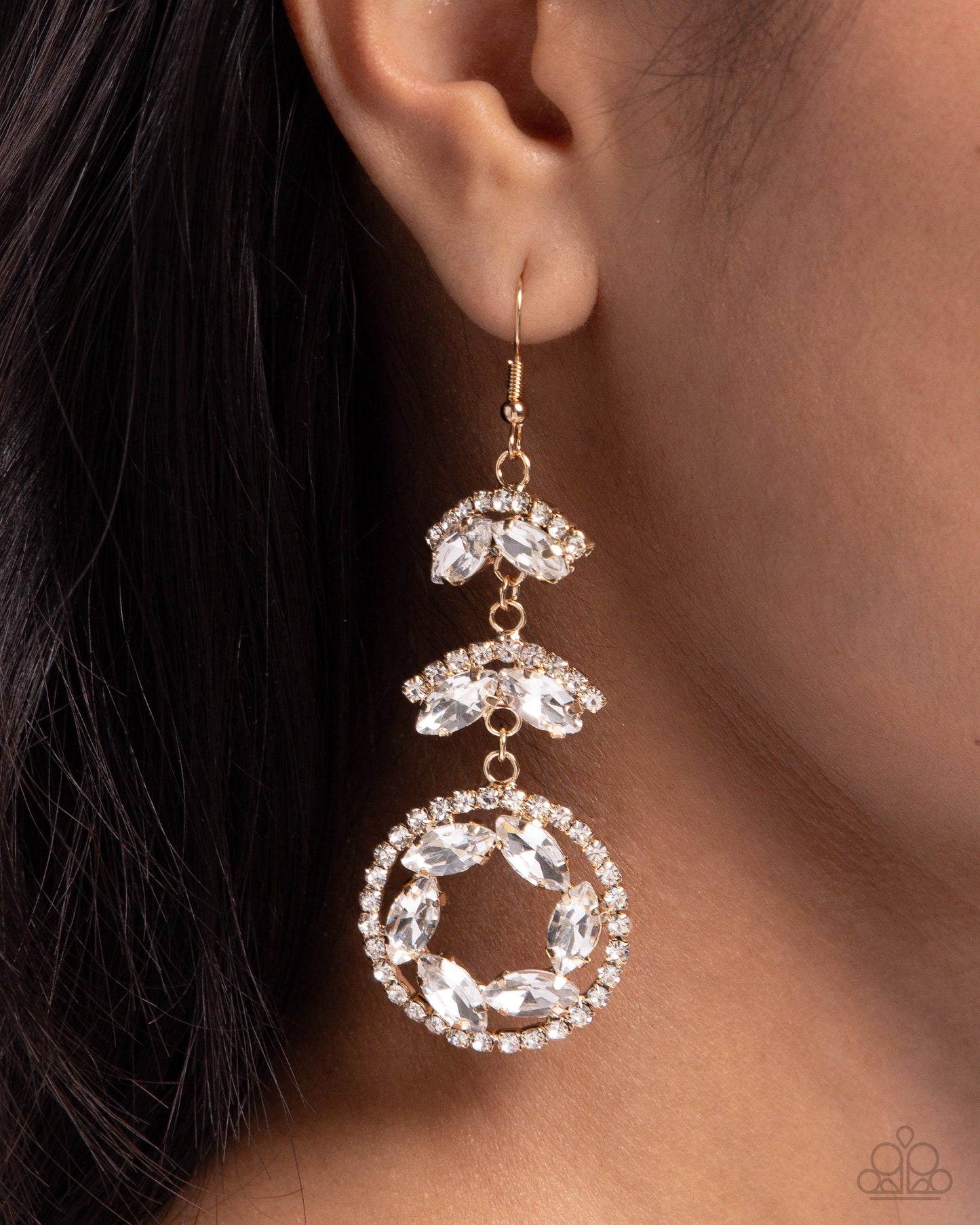 Paparazzi Polished Pattern - Gold Earrings