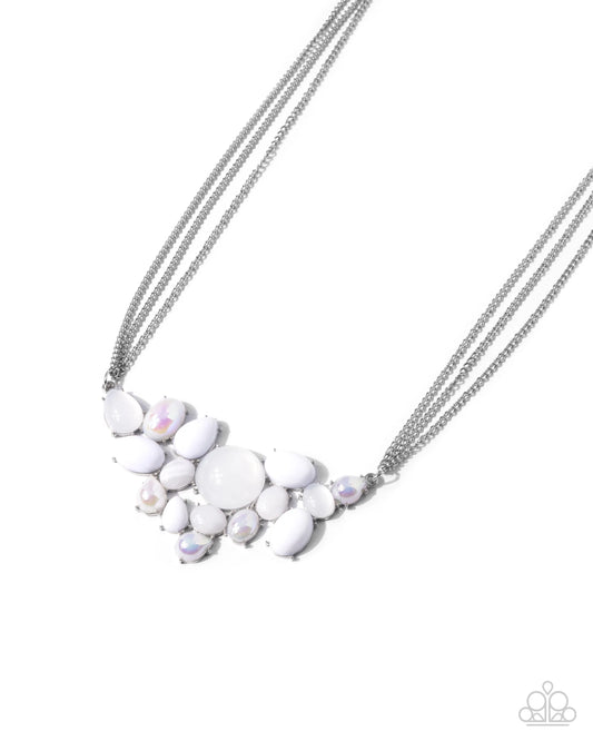 Paparazzi Shimmery Supply - White Necklace